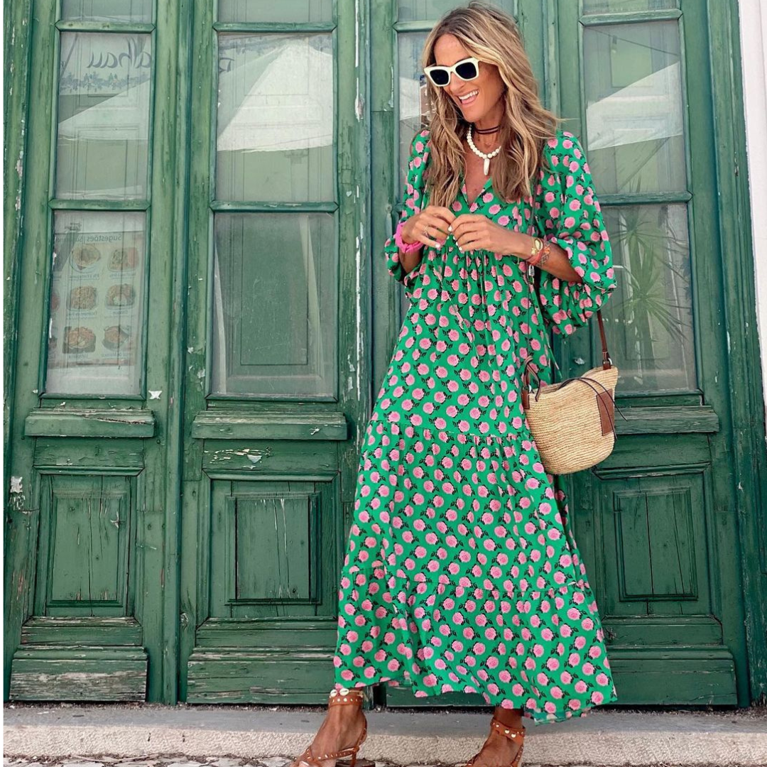 Breezy Geometric Spring Chic Dress