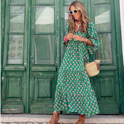 Breezy Geometric Spring Chic Dress