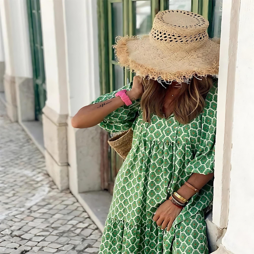 Breezy Geometric Spring Chic Dress